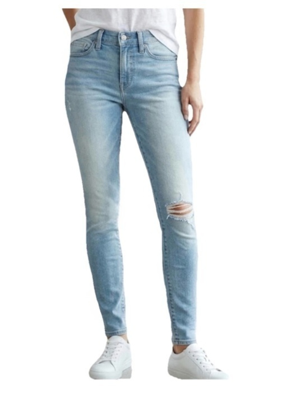 NWT Lucky Brand Jeans Distressed Ripped AVA Skinny New Size 00 / 24 Ankle $90